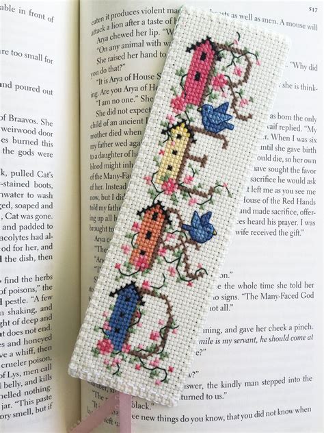 Flower and fairy bookmark cross stitch patterns. Finished Cross Stitch Bookmark My Backyard Flower III ...