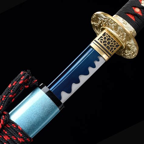 Handmade Japanese Samurai Sword 1060 Carbon Steel With Blue Blade And