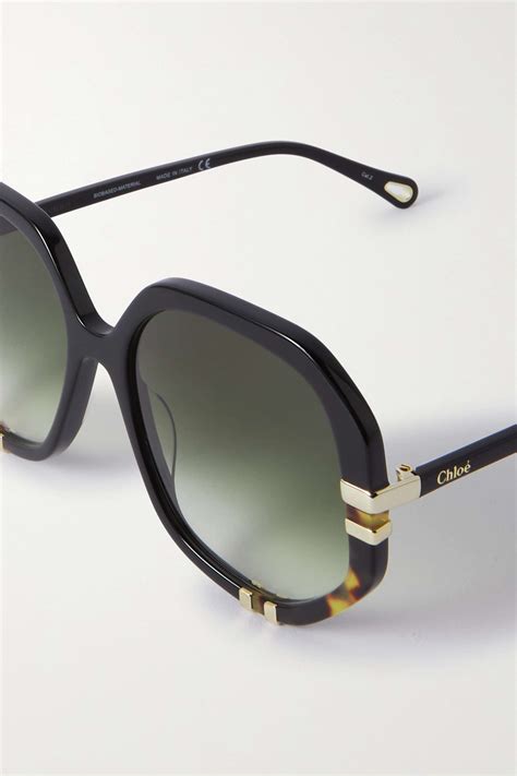 ChloÉ Eyewear West Oversized Square Frame Tortoiseshell Acetate Sunglasses Net A Porter