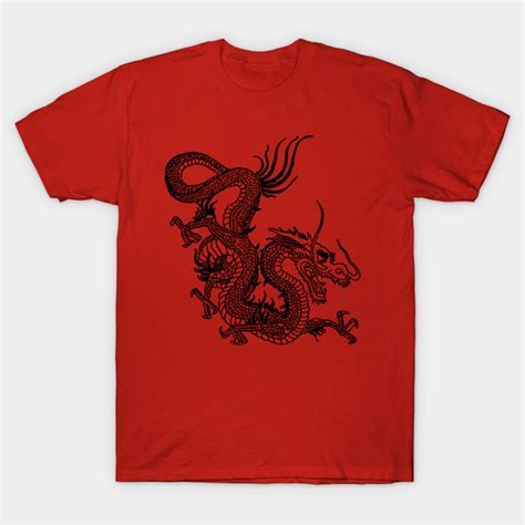 Black Chinese Dragon Chinese Dragon T Shirt Teepublic