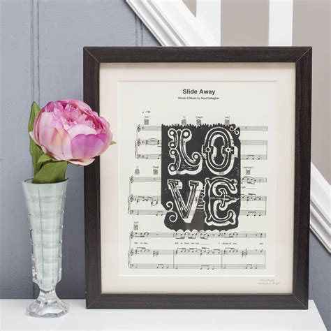 Personalised Sheet Music Love Art Print By Kimprints