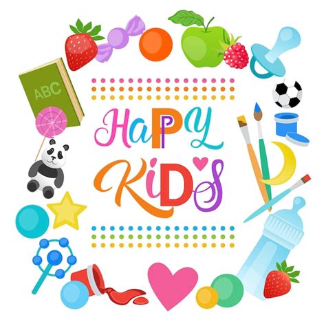 Happy Kids Logo Vector Premium