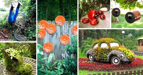 15 Awesome Diy Recycled Garden Art Projects Decor Home Ideas
