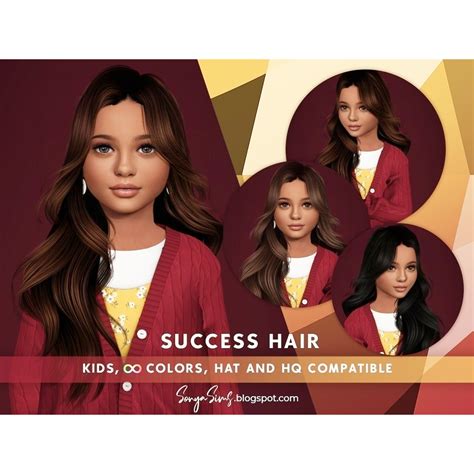 Sonyasims Success Hair Kids The Sims 4 Create A Sim Curseforge