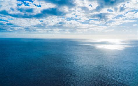 Download Wallpaper 3840x2400 Sea Sky Clouds Horizon 4k Ultra Hd 16