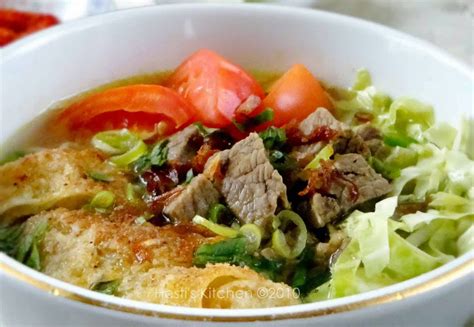 Resep soto babat sapi merupakan kreasi olahan masakan asli nusantara yang terdiri dari potongan babat dengan tambahan kuah santan atau. Resep Soto Daging Sapi - Resep Masakan Indonesia