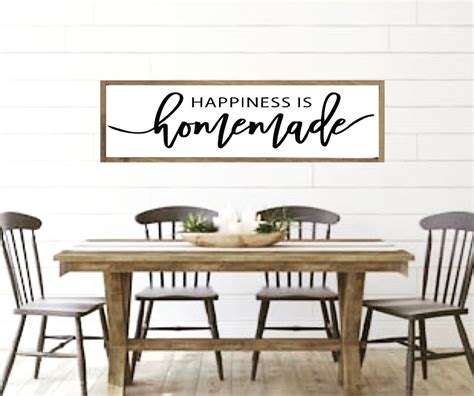 Happiness Is Homemade Sign Farmhouse Kitchen Sign Large Etsy