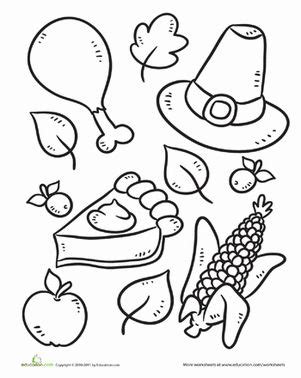 Color the Thanksgiving Symbols | Dibujos kawaii, Dibujos y Kawaii