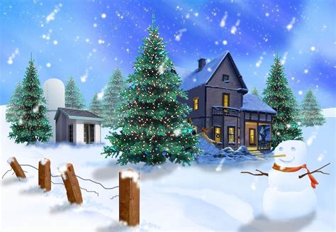 Snowy Christmas Wallpapers Wallpaper Cave