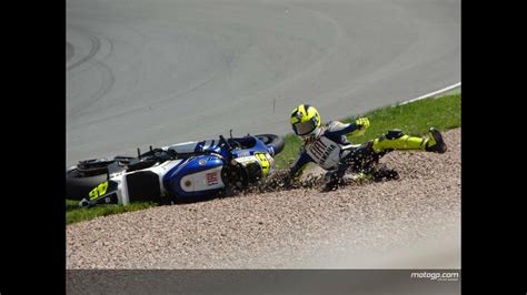 Motogp Crash Valentino Rossi Falls At Brno 2014 Youtube