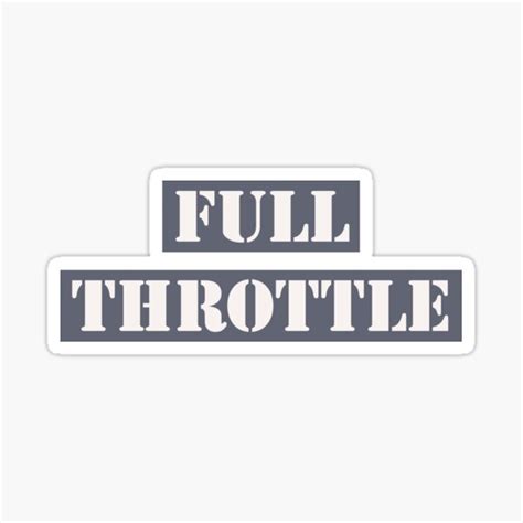 Full Throttle Design Sticker By Nigel84 Redbubble