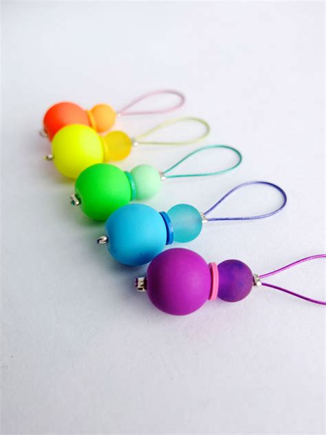 Grab your knitting needles and some yarn to get started. DIY Rainbow Stitch Markers for Knitting | My Poppet Makes