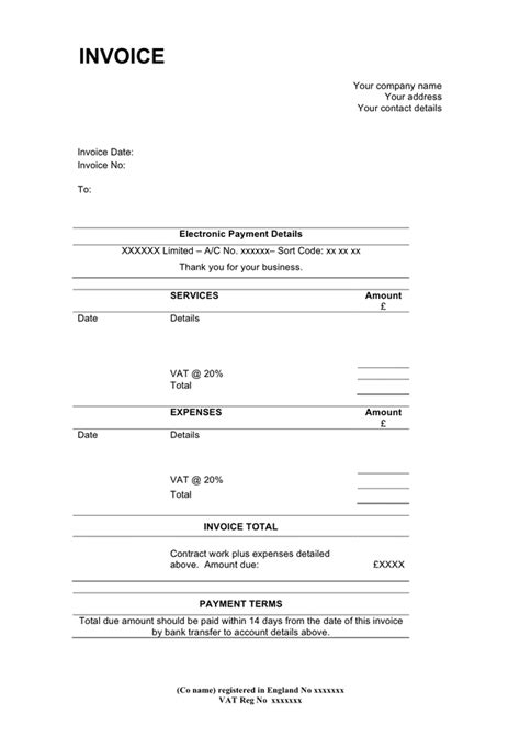 Consulting Invoice Template Download Free Documents For Pdf Word And