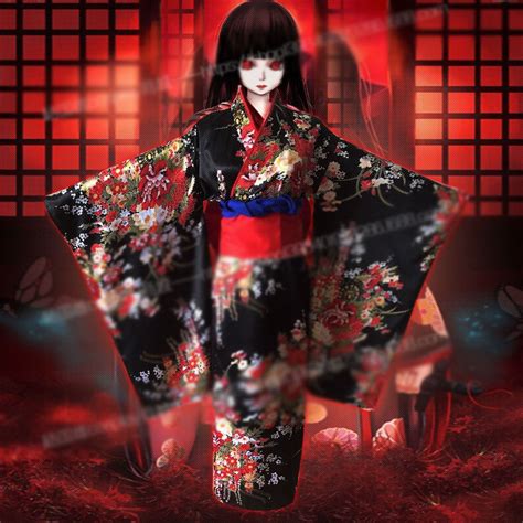 hot anime cos hell girl supia yisol jigoku shoujo enma ai cosplay costume floral kimono pretty