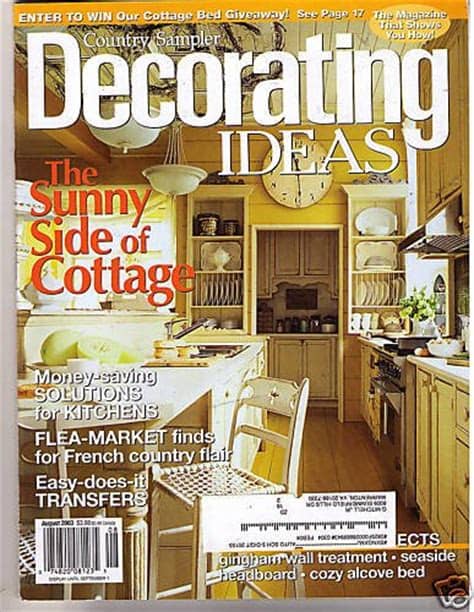 The top 8 home decor magazines. Country Sampler's Decorating Ideas Magazine Aug 2003