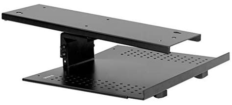 Computer keyboard mouse under desk mount slider tray. VIVO Black Sliding Tray Track Adjustable Platform Mounted ...