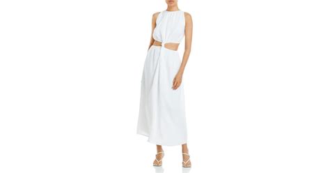 Faithfull The Brand Zeta Cutout Midi Dress In White Lyst Canada