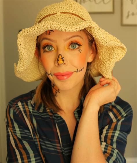 Cute Easy Scarecrow Makeup Halloween Tutorial Kindly Unspoken