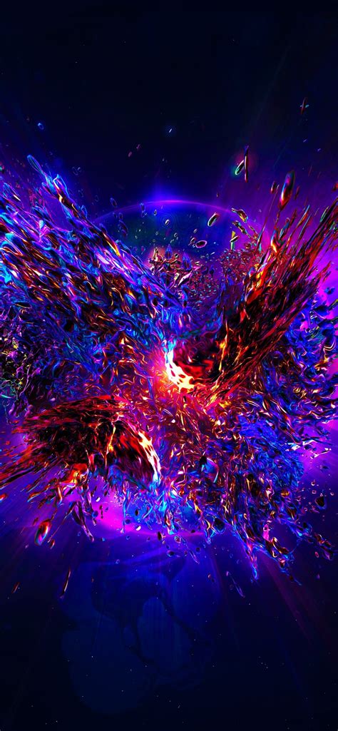 Download 1284x2778 Color Explosion Purple Theme Wallpapers For Iphone