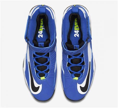 These nike air griffey max 1 sneakers worn by lil pump feature a white leather upper; Nike Air Griffey Max 1 Varsity Royal Volt - Sneaker Bar ...