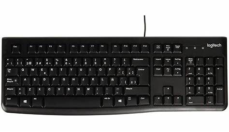 Logitech K120 104 Key USB Spanish Standard Wired Keyboard - Black - 920