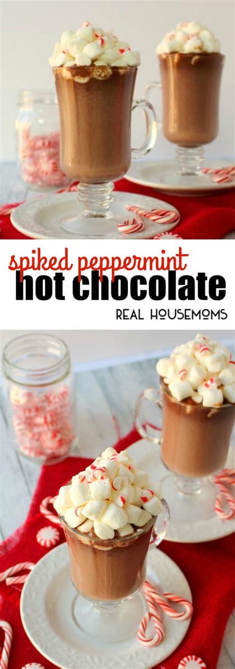 Spiked Peppermint Hot Chocolate ⋆ Real Housemoms