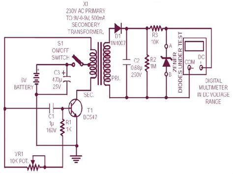 Diode Zener Tester Circuit Scheme