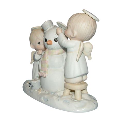 Precious Moments Figurine 012351 Ln Box Halo And Merry Christmas Ebay