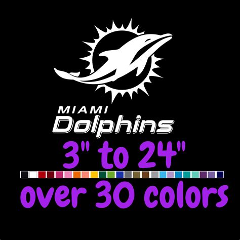 Miami Dolphins Vinyl Sticker Hydroflask Decal Laptop Decal Etsy