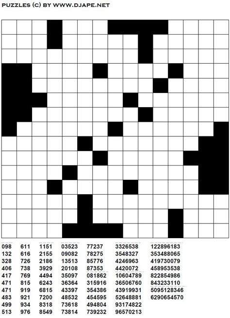 Printable Fill In Puzzle Free Number Fill Ins Puzzle Just Like