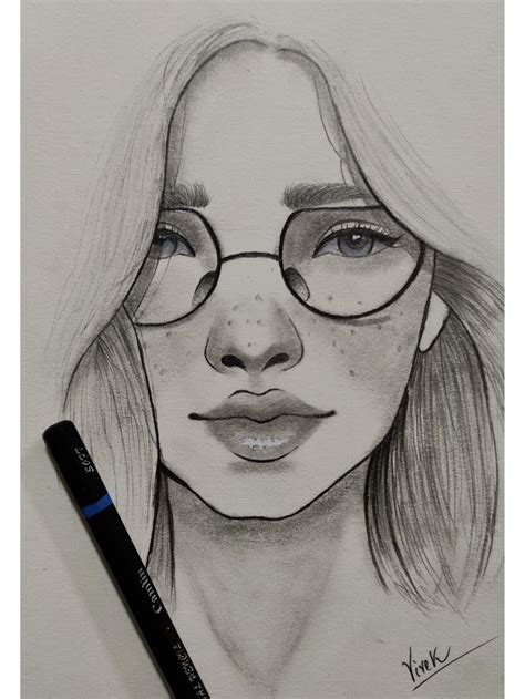 Beautiful Girl💕 Realistic Pencil Drawings Art Drawings Sketches