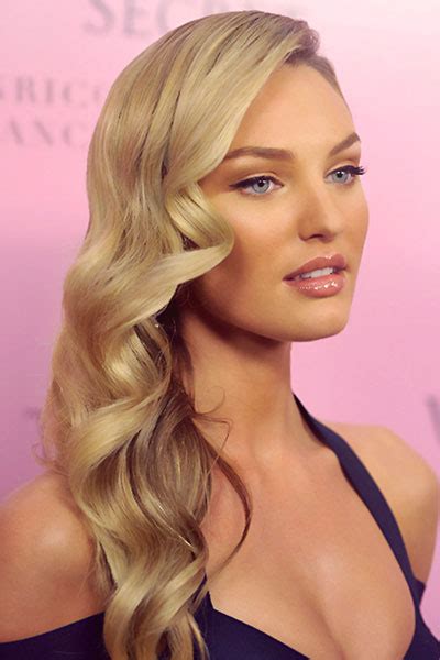 Leave a few strands on the right side and pin all the rest of your hair to the left so it shiny, healthy hair looks divine styled into thick waves. Cool Hairstyle 2014: Curly Hairstyles For Prom To The Side