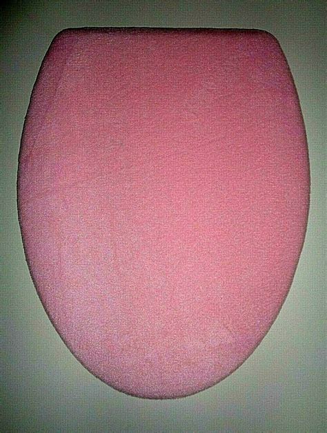 Light Pink Fleece Elongated Toilet Seat Lid Cover Ebay