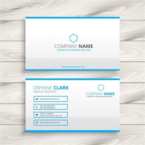 Free Vector Simple Business Card Template