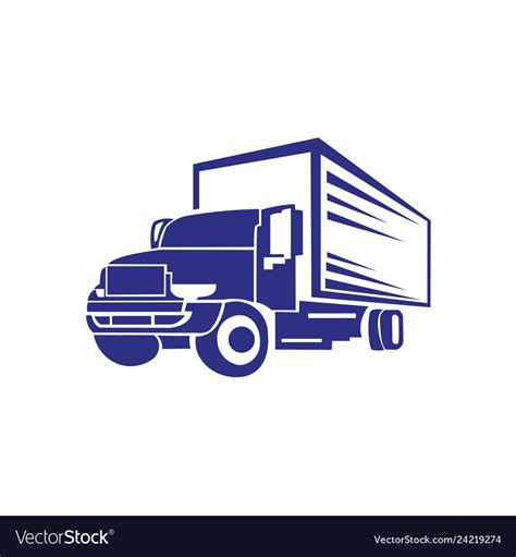 Truck Trailer Royalty Free Vector Image Vectorstock