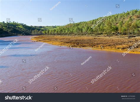 Rio Tinto River Huelva Spain As A Possible Result Of The Mining Rio
