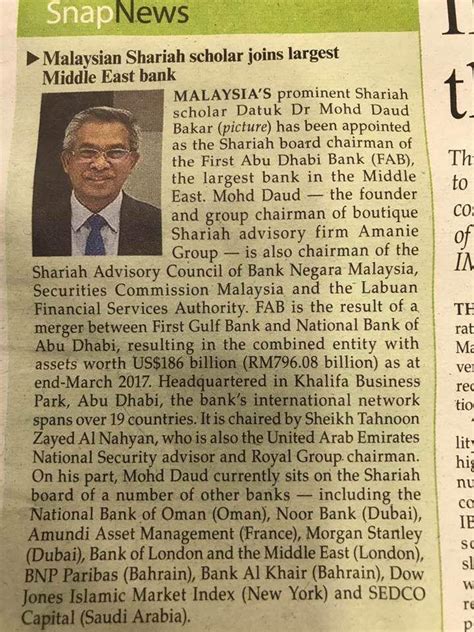 Mohd daud bakar mengulas tentang. Amanie chairman Datuk Dr Mohd Daud Bakar joins largest ...