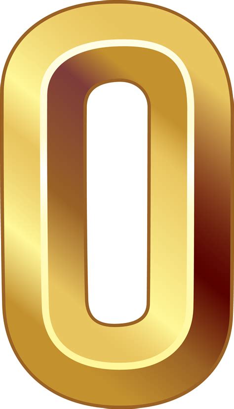 Gold Number Zero Png Clipart Image 0 Png Transparent Png Full Size