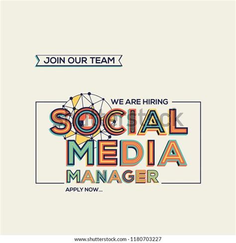 we hiring social media manager concept stock vector royalty free 1180703227 shutterstock