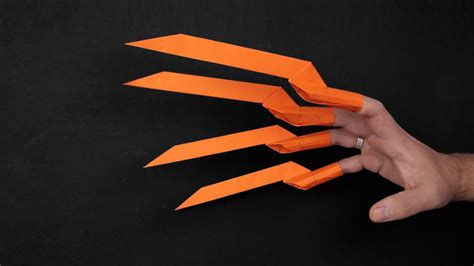 Origami Claws Finger Blades How To Fold Torself Youtube