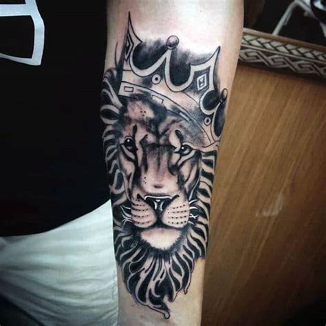 50 Wild Lion With Crown Tattoo Designs For Men 2024 Guide