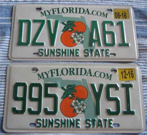 2 Florida License Plates My Florida Different Formats
