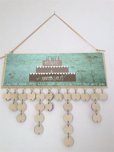 Wooden Hanging Birthday Calender By Madeindevonwithlove On Etsy £2499