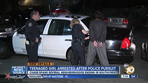 17 Year Old Girl Arrested After Leading Police In Car Chase In