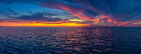 Beautiful Sunset Over The Water Surface Stock Image Image Of