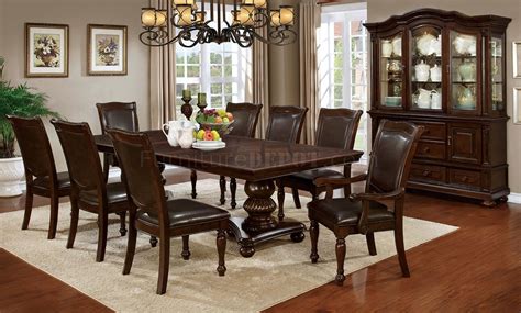 Whether you prefer a metal, glass or wood dining room. Alpena CM3350T Dining Table in Brown Cherry Finish w/Options