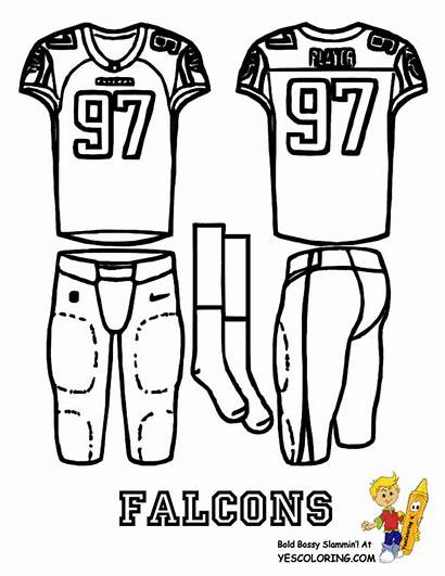 Falcons Atlanta Coloring Football Uniform Play Jersey