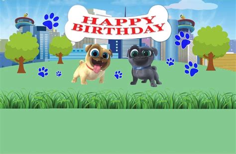Shop puppy dog pals posters and art prints created by independent artists from around the globe. 7x5FT Green Garden Happy Birthday Puppy Dog Pals Custom ...