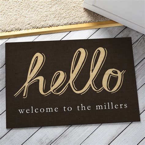 Hello Personalized Welcome Sign Three Different Directions