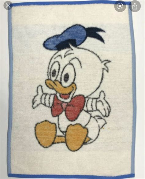 Donald Duck Baby Blanket 80s Vintage Blanket Throw Blanket Disney
